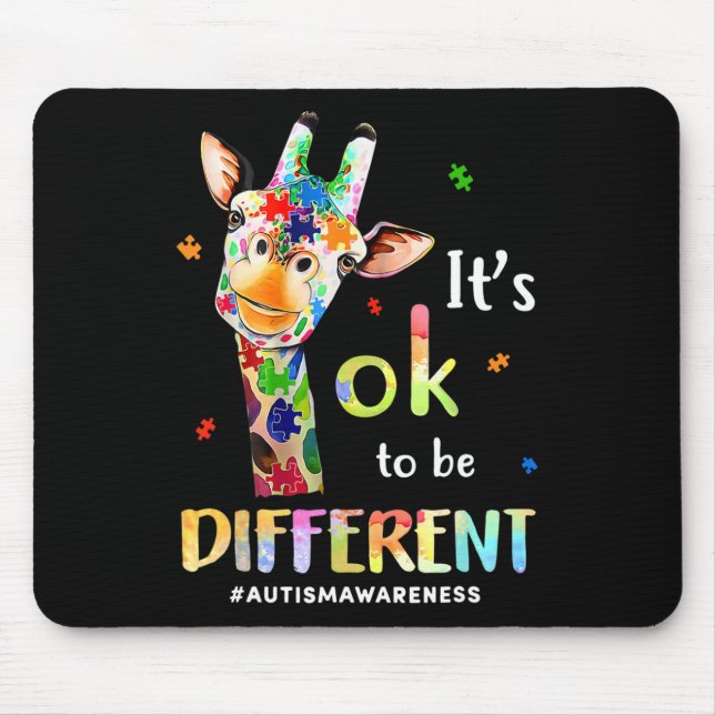 Es geht darum, ein anderes Giraffe Puzzle Autismus Mousepad (Vorne)