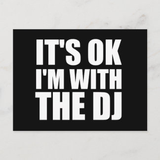 Es geht gut mit dem DJ Postkarte