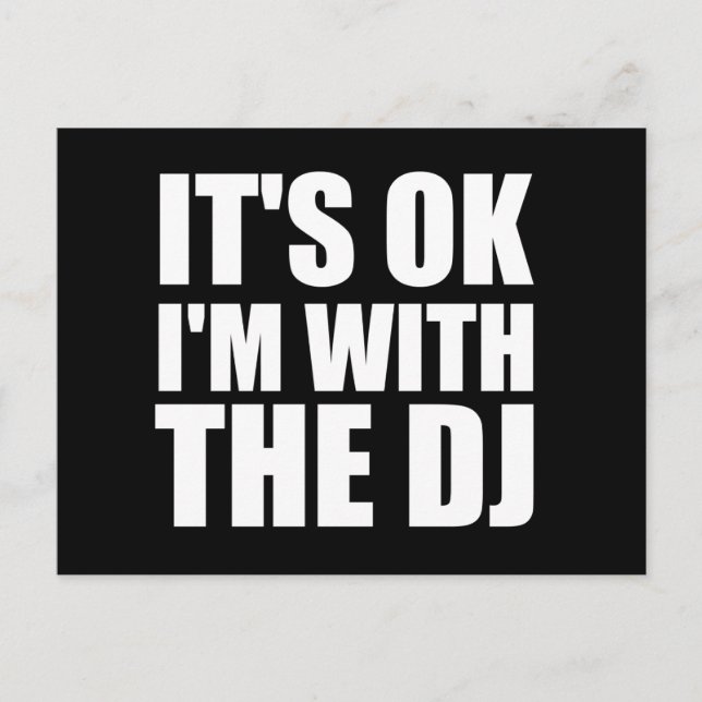 Es geht gut mit dem DJ Postkarte (Vorderseite)