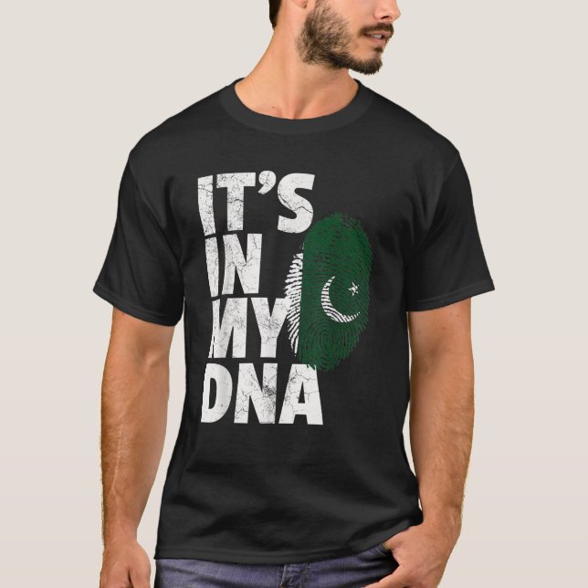 ES GEHT IN MEINEM DNA-Pakistan Flaggenstaatenflagg T-Shirt (Vorderseite)