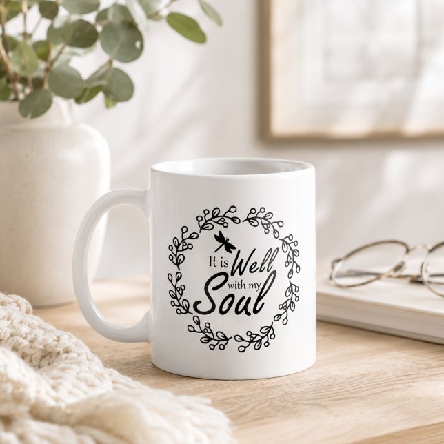 Es geht mir gut mit meiner Seele  Kaffeetasse (Von Creator hochgeladen)