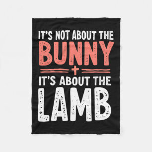 Es geht nicht um den Bunny, der sich mit Lamm-Oste Fleecedecke