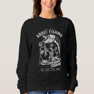 Es geht um das Angeln - Vintager gestörter Stil F Sweatshirt