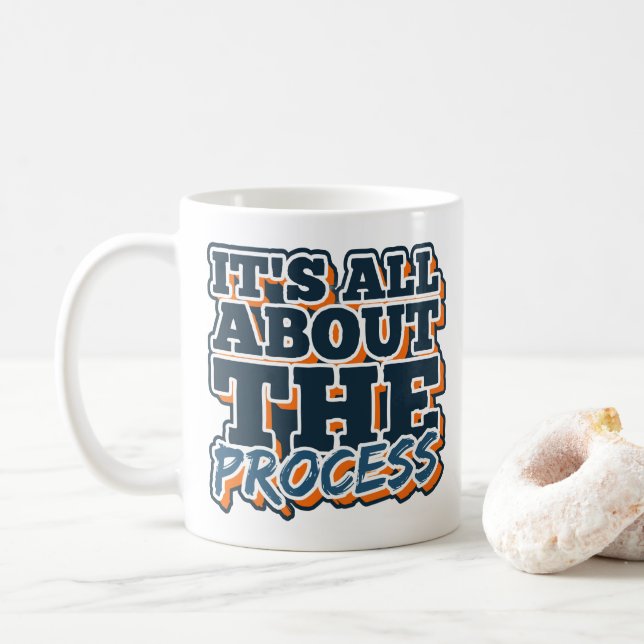 Es geht um den Prozess Kaffeetasse (Mit Donut)