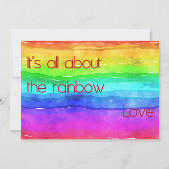 Es geht um die Rainbow-Liebe 03 Einladung (Vorderseite)