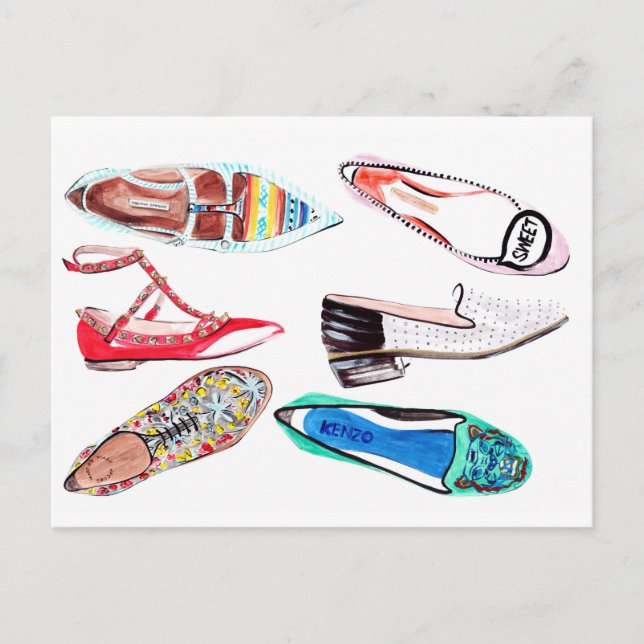 Es geht um die Schuhe! Postkarte (Vorderseite)