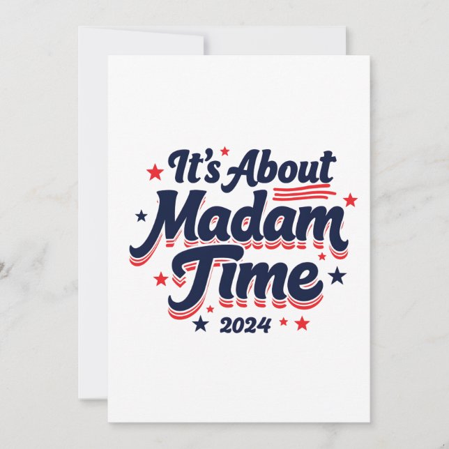 Es geht um Frau Time Kamala Harris Ekection Einladung (Vorderseite)