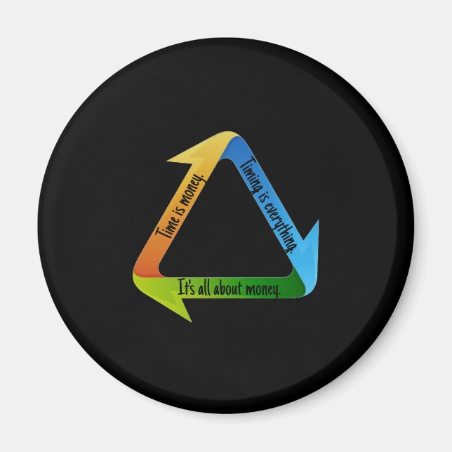 Es geht um Geld-T - Shirt Magnet (Vorne)