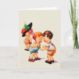 Es geht um Liebe. Valentinstag der Vintagen Kunst Feiertagskarte