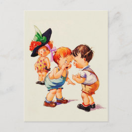 Es geht um Liebe. Vintage Kunst Feiertagspostkarte