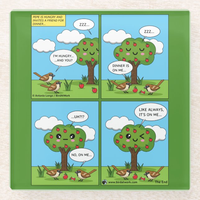 Es geht um mich... Comic Glasuntersetzer (Vorderseite)