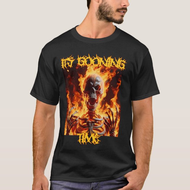 Es geht um "Time Funny Cringe Hard Skeleton Meme" T-Shirt (Vorderseite)
