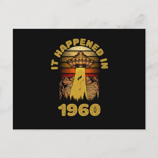Es geschah 1960 UFO-Alien Postkarte (Vorderseite)