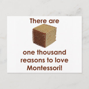 Es gibt 1000 Gründe für die Liebe Montessori Postkarte