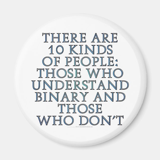 Es gibt 10 Arten von Menschen... Magnet (Vorne)