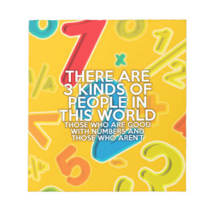 Es gibt 3 Arten von Menschen Notizblock