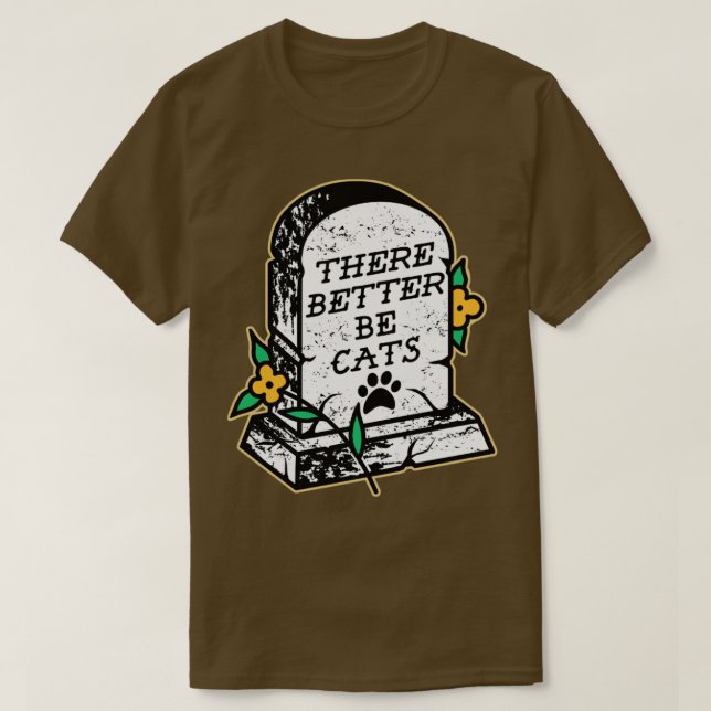 Es gibt besser Katzen T-Shirt (Design vorne)