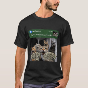 Es gibt Bewegung an der Haustür lustige Katzenbewe T-Shirt