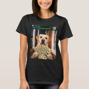Es gibt Bewegung an der Vordertür lustige Hund-Bew T-Shirt