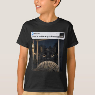 Es gibt Bewegung an der Vordertür Lustige schwarze T-Shirt