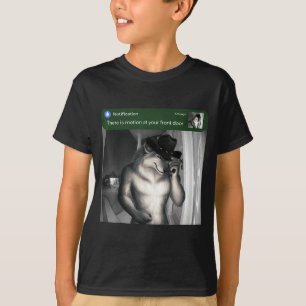Es gibt Bewegung an der Vordertür Lustige Wolf Bew T-Shirt