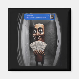 Es gibt Bewegung vorne Tung Tung Tung Sahur Meme Magnet