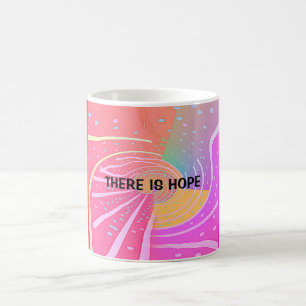Es gibt die Tasse des Kaffees "Hope Pink Swirl"