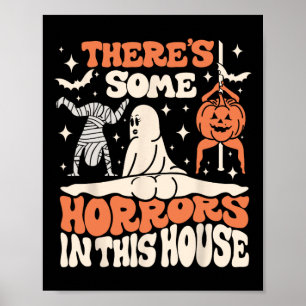 Es gibt ein paar Horror Ghost Pumpkin Halloween Wo Poster