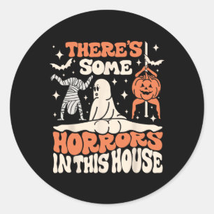 Es gibt ein paar Horror Ghost Pumpkin Halloween Wo Runder Aufkleber