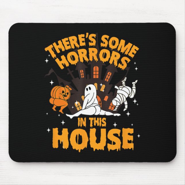 Es gibt ein paar Horror in diesem Haus Pumpkin Gho Mousepad (Vorne)