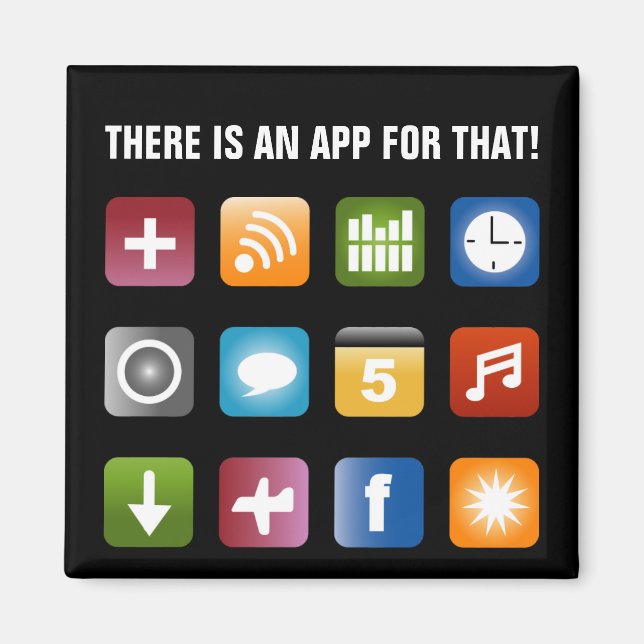 Es gibt eine App für diesen Magneten | Vektor Magnet (Vorne)
