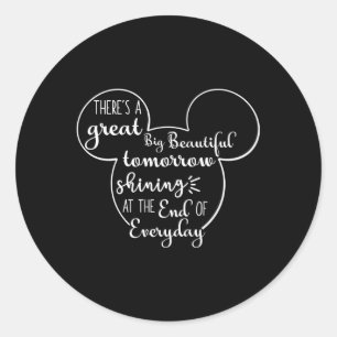Es gibt eine große schöne Morgen Runder Aufkleber