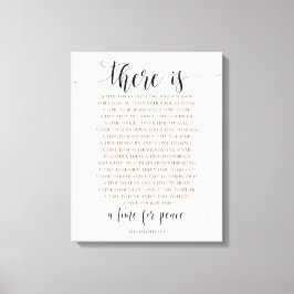 Es gibt eine Zeit für alles, ecclesiastes 3:1-8 Leinwanddruck