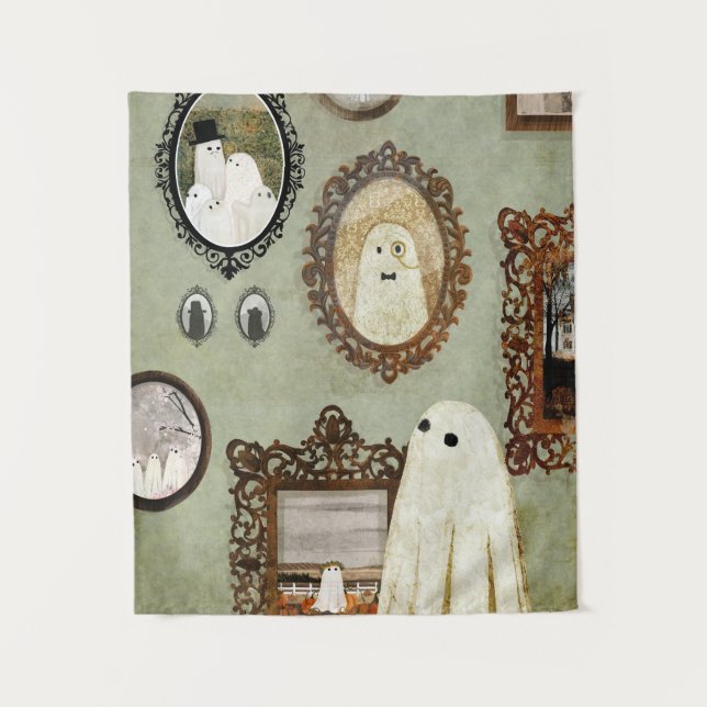 Es gibt einen Geist in der Portraitgalerie Wandteppich (Vorderseite)