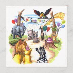 Es gibt einen neuen Rhino in der Party Einladung