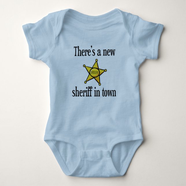 Es gibt einen neuen Sheriff in der Stadt Baby Strampler (Vorderseite)