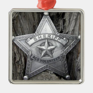 Es gibt einen neuen Sheriff in der Stadt Silbernes Ornament