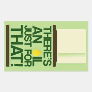 Es gibt einen Ölaufkleber Rechteckiger Aufkleber