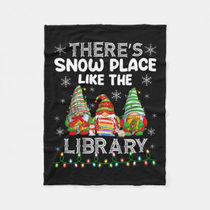 Es gibt einen Schneeplatz wie die Bibliothek Chris Fleecedecke