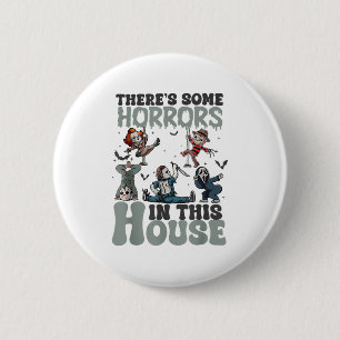 Es gibt einige Horror in diesem Haus Funny Horror  Button