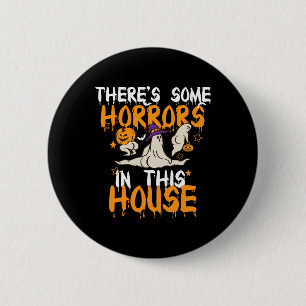 Es gibt einige Horror in diesem Haus Ghost Pumpkin Button