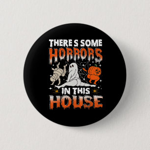 Es gibt einige Horror in diesem Haus Ghost Pumpkin Button