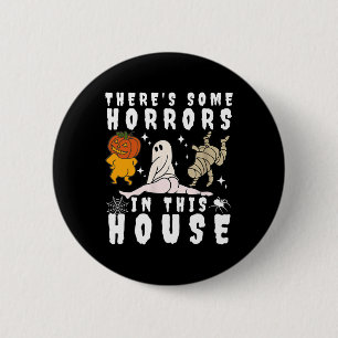 Es gibt einige Horror in diesem Haus Ghost Pumpkin Button