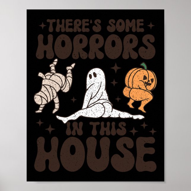 Es gibt einige Horror in diesem Haus Ghost Pumpkin Poster (Vorne)