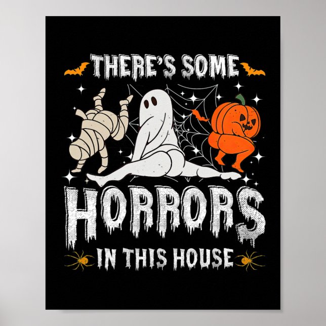 Es gibt einige Horror in diesem Haus Ghost Pumpkin Poster (Vorne)