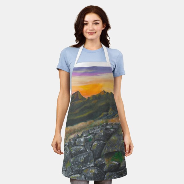 Es gibt Feuer in der Sky-Schürze Schürze (Getragen)