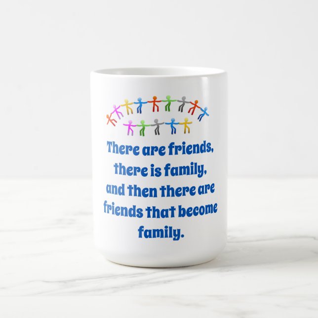 Es gibt Freunde und Familie - Freundschaft Quo Kaffeetasse (Mittel)