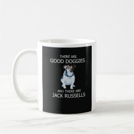 Es gibt gute Doggien und es gibt Jack Russells Kaffeetasse