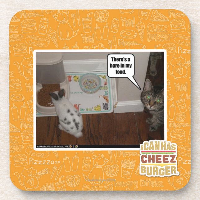Es gibt Hasen in meiner Nahrung Getränkeuntersetzer (Vorderseite)