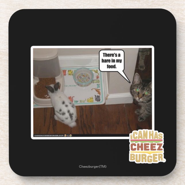 Es gibt Hasen in meiner Nahrung Untersetzer (Vorderseite)